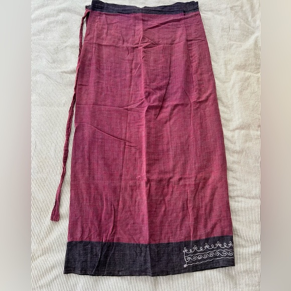 Jayli Pink and Purple Wrap Skirt - Picture 2 of 3